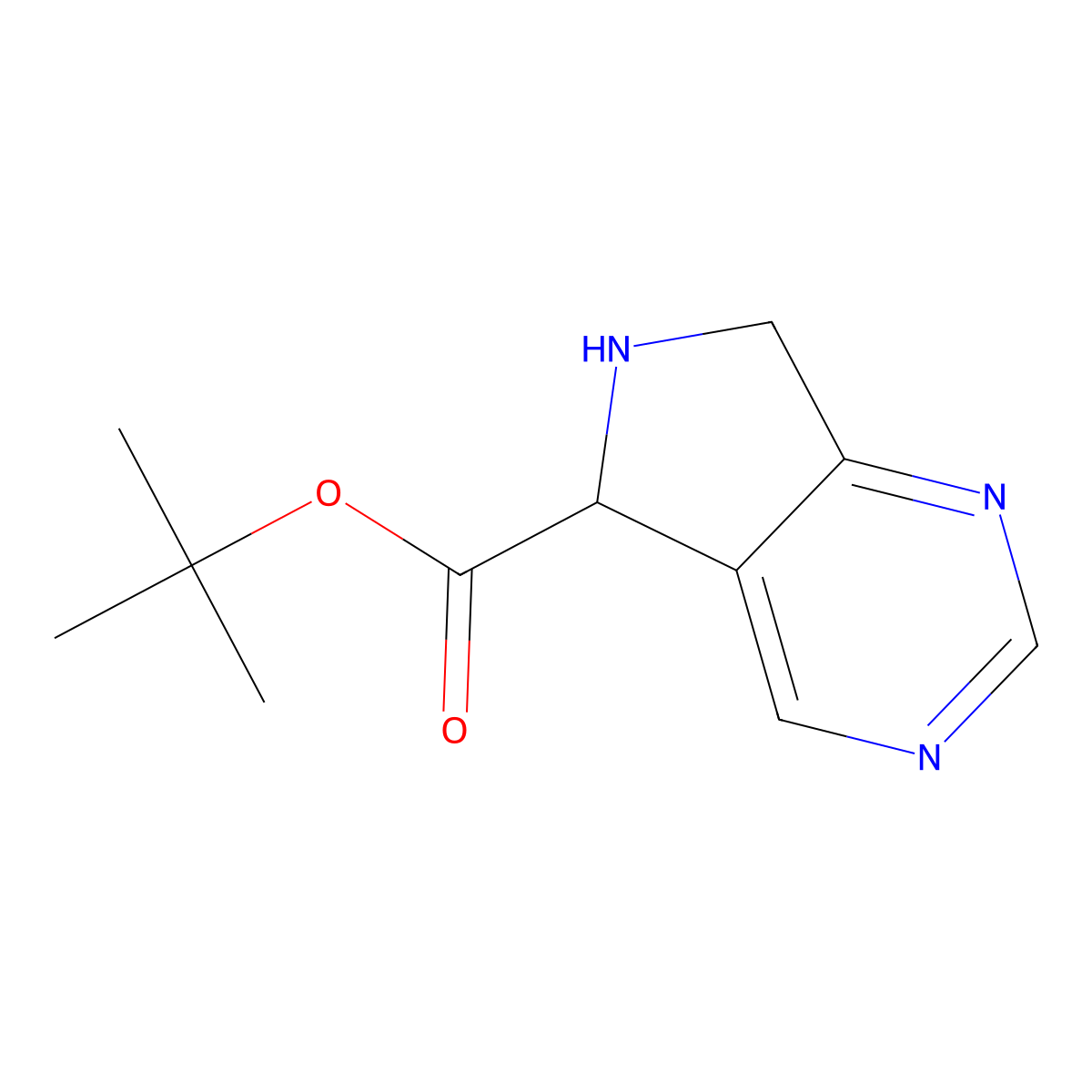 tert-butyl 5H,6H,7H-pyrrolo[3,4-d]pyrimidine-5-carboxylate molecular structure, CAS 2248261-11-0