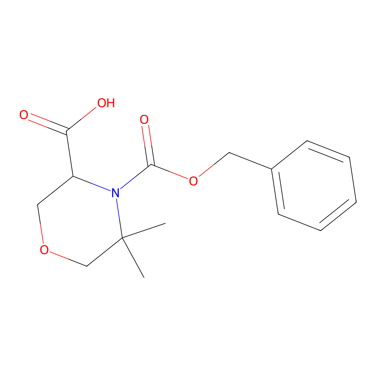 4-[(Benzyloxy)carbonyl]-5,5-dimethylmorpholine-3-carboxylic acid molecular structure, CAS 2248261-13-2