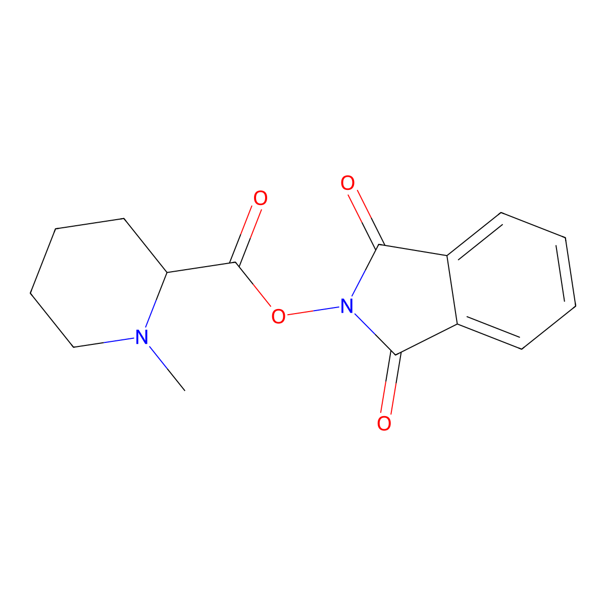1,3-dioxo-2,3-dihydro-1H-isoindol-2-yl 1-methylpiperidine-2-carboxylate molecular structure, CAS 2248261-20-1