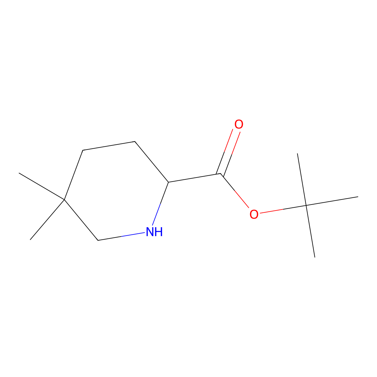 Tert-butyl 5,5-dimethylpiperidine-2-carboxylate molecular structure, CAS 2248261-21-2