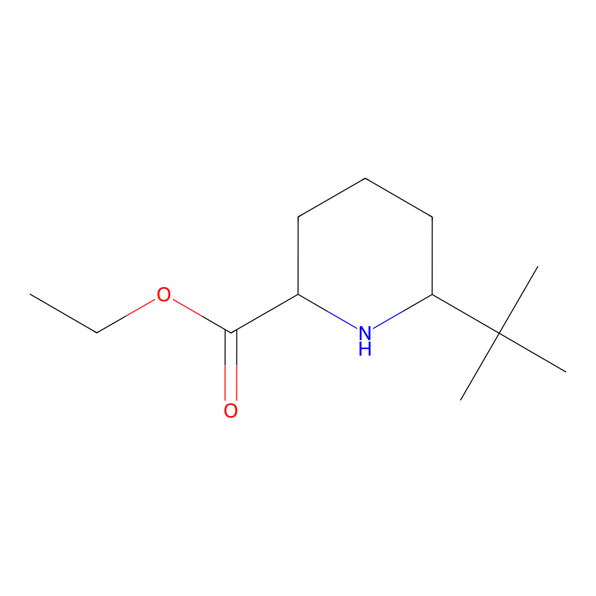 Ethyl 6-tert-butylpiperidine-2-carboxylate molecular structure, CAS 2248261-48-3