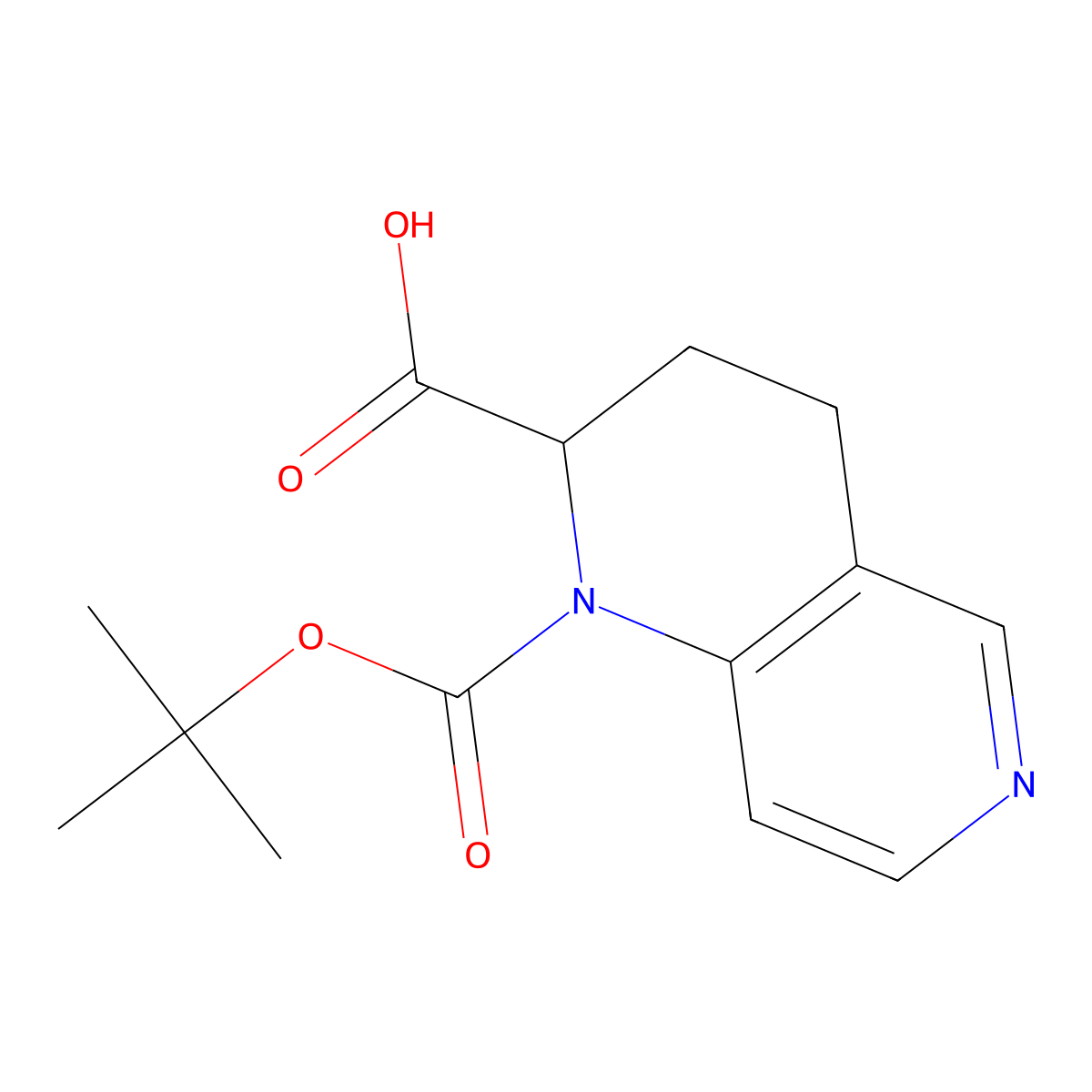 1-[(Tert-butoxy)carbonyl]-1,2,3,4-tetrahydro-1,6-naphthyridine-2-carboxylic acid molecular structure, CAS 2248266-03-5