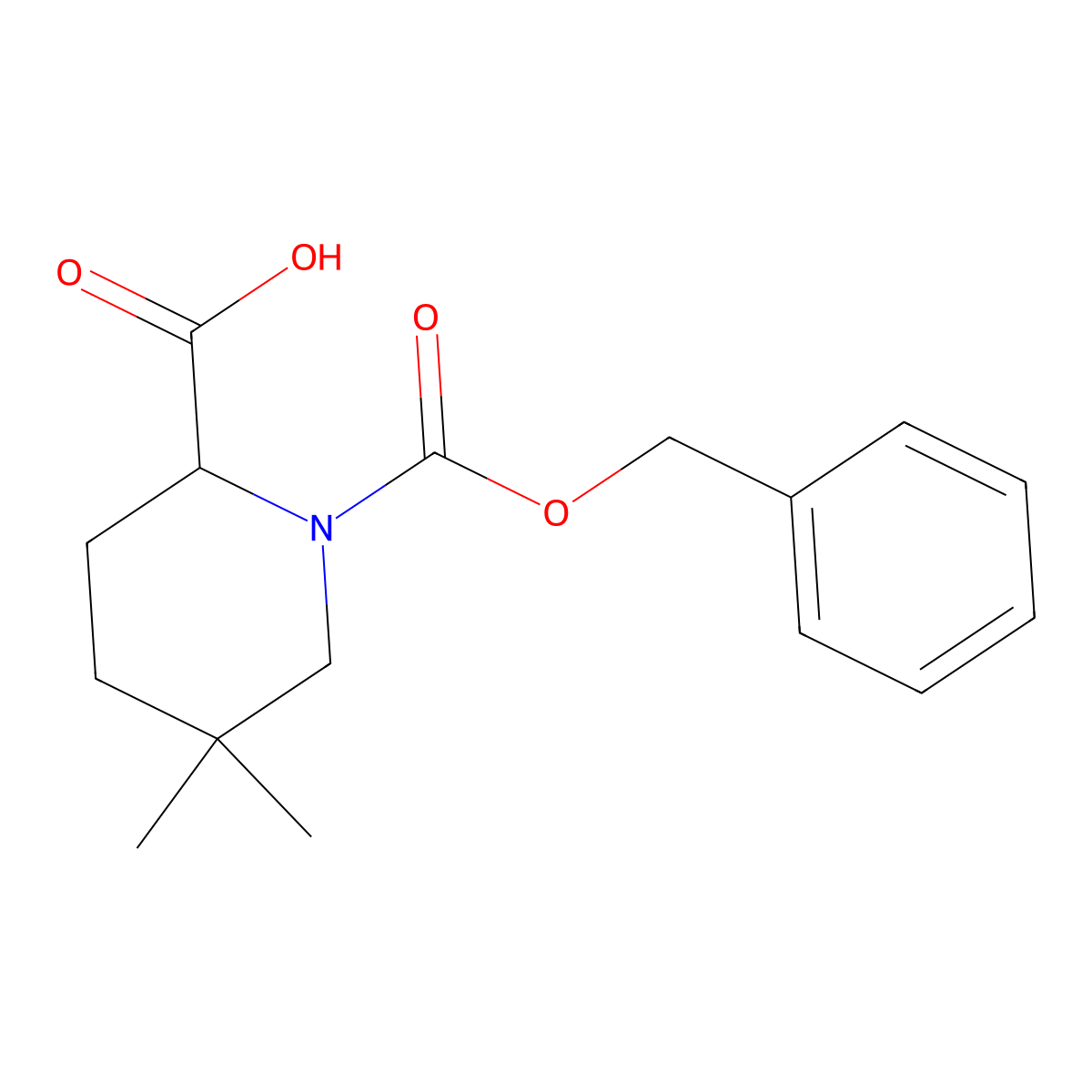 1-[(Benzyloxy)carbonyl]-5,5-dimethylpiperidine-2-carboxylic acid molecular structure, CAS 2248266-27-3
