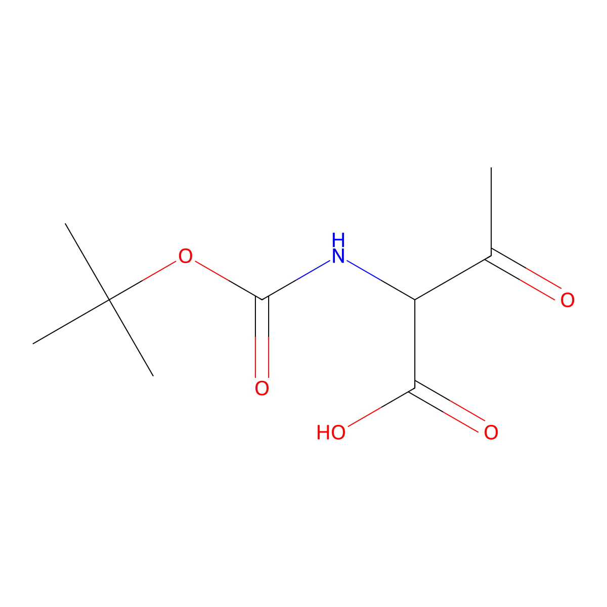 2-{[(Tert-butoxy)carbonyl]amino}-3-oxobutanoic acid molecular structure, CAS 2248266-33-1
