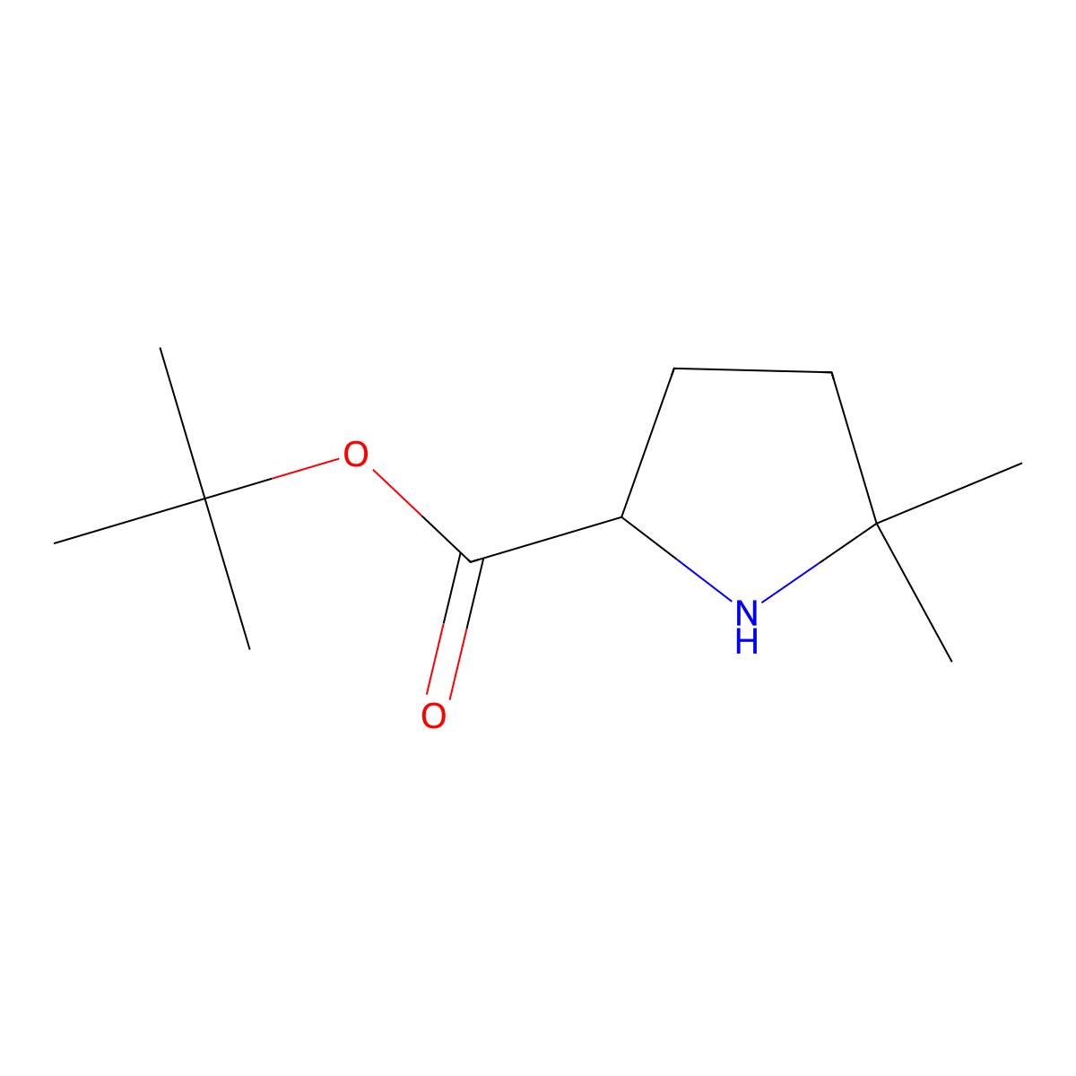 Tert-butyl 5,5-dimethylpyrrolidine-2-carboxylate molecular structure, CAS 2248266-37-5