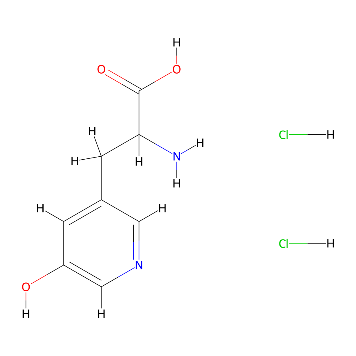 2-Amino-3-(5-hydroxypyridin-3-yl)propanoic acid dihydrochloride molecular structure, CAS 2248266-55-7