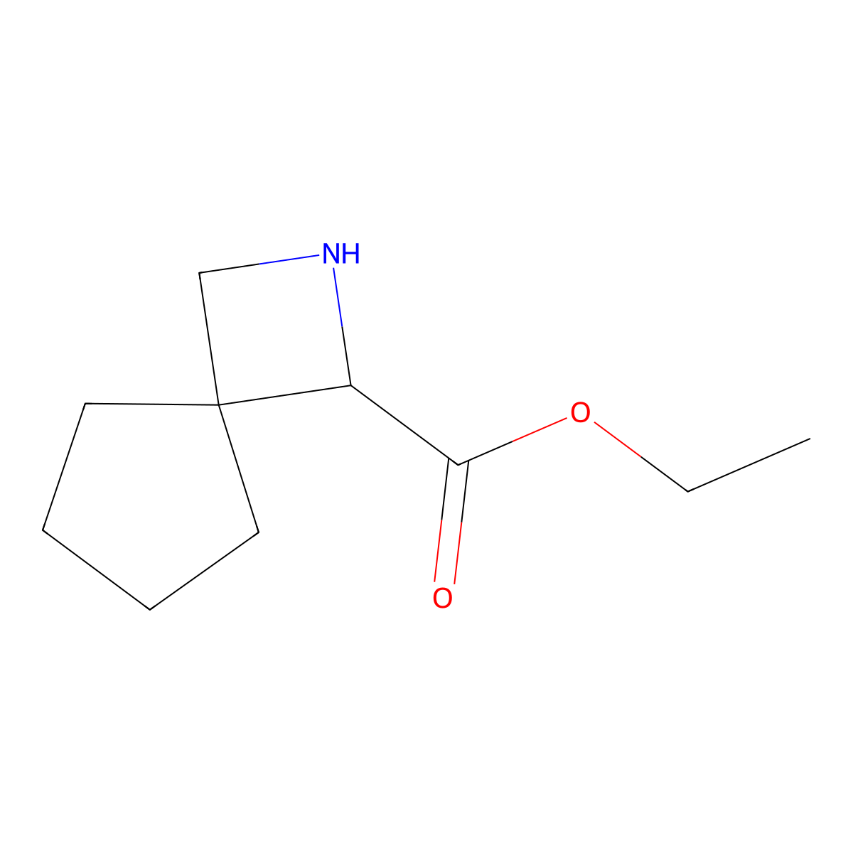 Ethyl 2-azaspiro[3.4]octane-1-carboxylate molecular structure, CAS 2248266-83-1