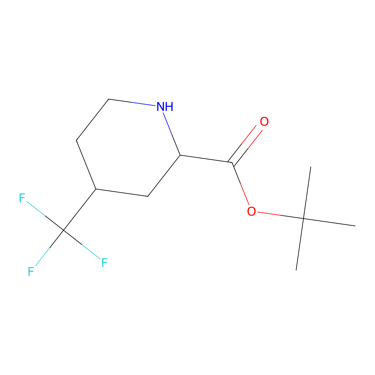 Tert-butyl 4-(trifluoromethyl)piperidine-2-carboxylate molecular structure, CAS 2248267-14-1