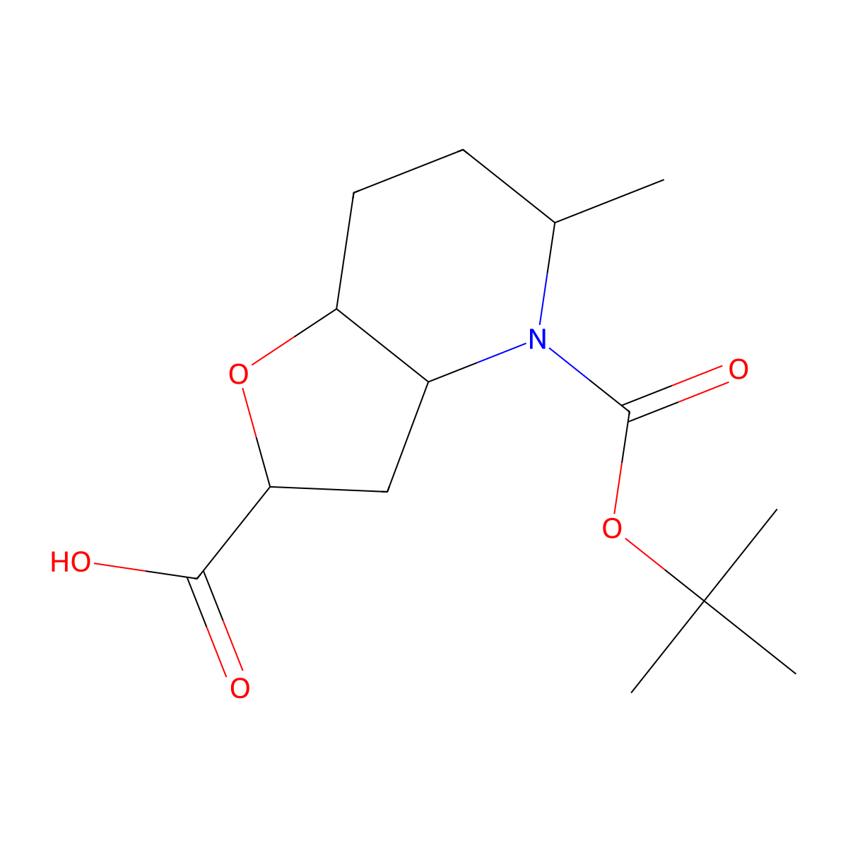 4-[(Tert-butoxy)carbonyl]-5-methyl-octahydrofuro[3,2-b]pyridine-2-carboxylic acid molecular structure, CAS 2248267-34-5