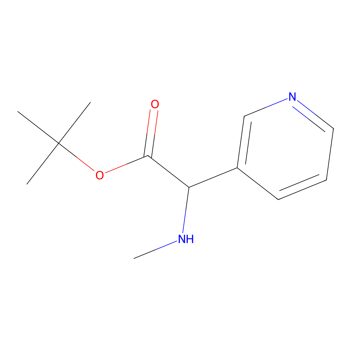 Tert-butyl 2-(methylamino)-2-(pyridin-3-yl)acetate molecular structure, CAS 2248267-39-0