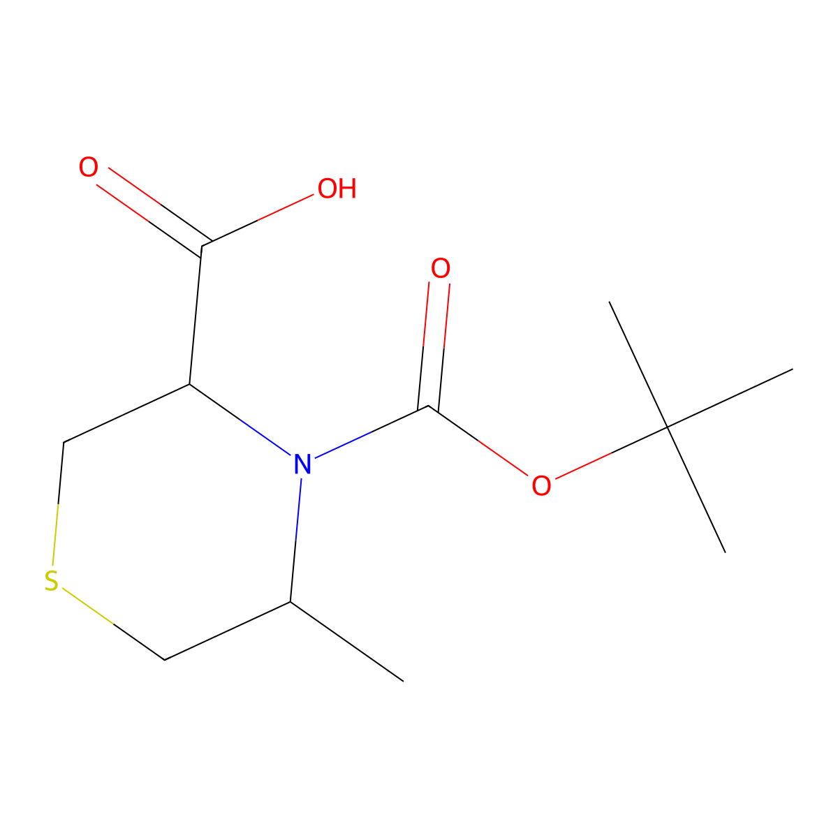 4-[(Tert-butoxy)carbonyl]-5-methylthiomorpholine-3-carboxylic acid molecular structure, CAS 2248267-41-4