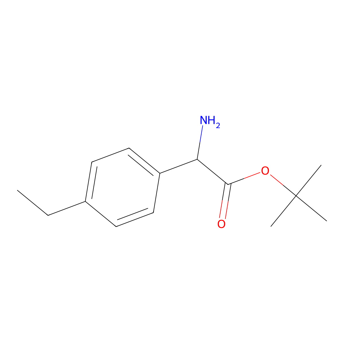 Tert-butyl 2-amino-2-(4-ethylphenyl)acetate molecular structure, CAS 2248267-58-3