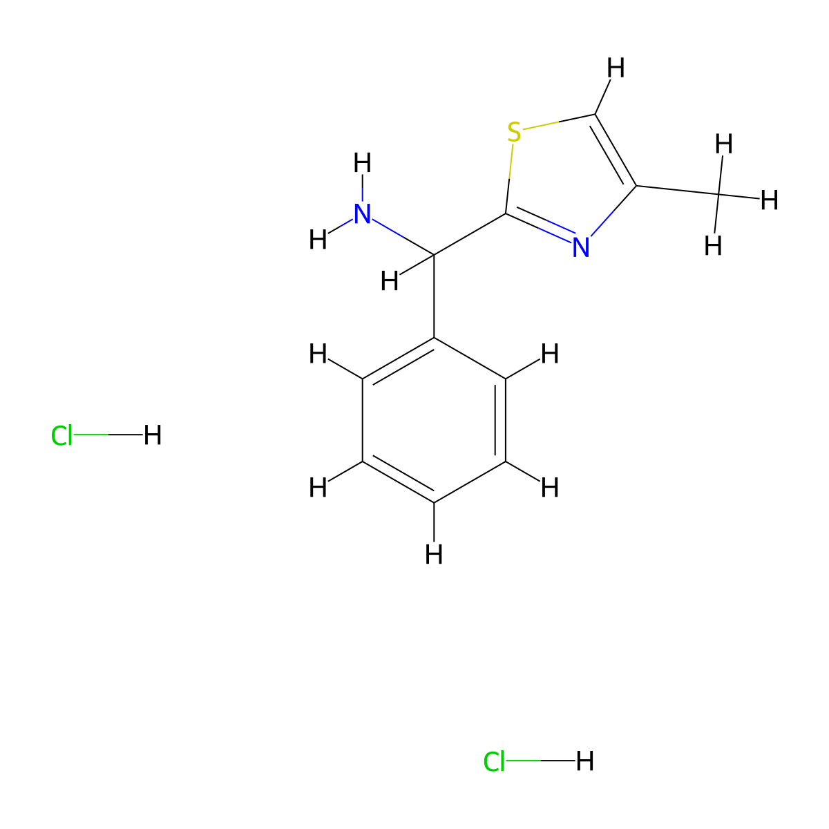 (4-Methyl-1,3-thiazol-2-yl)(phenyl)methanamine dihydrochloride molecular structure, CAS 2248268-06-4