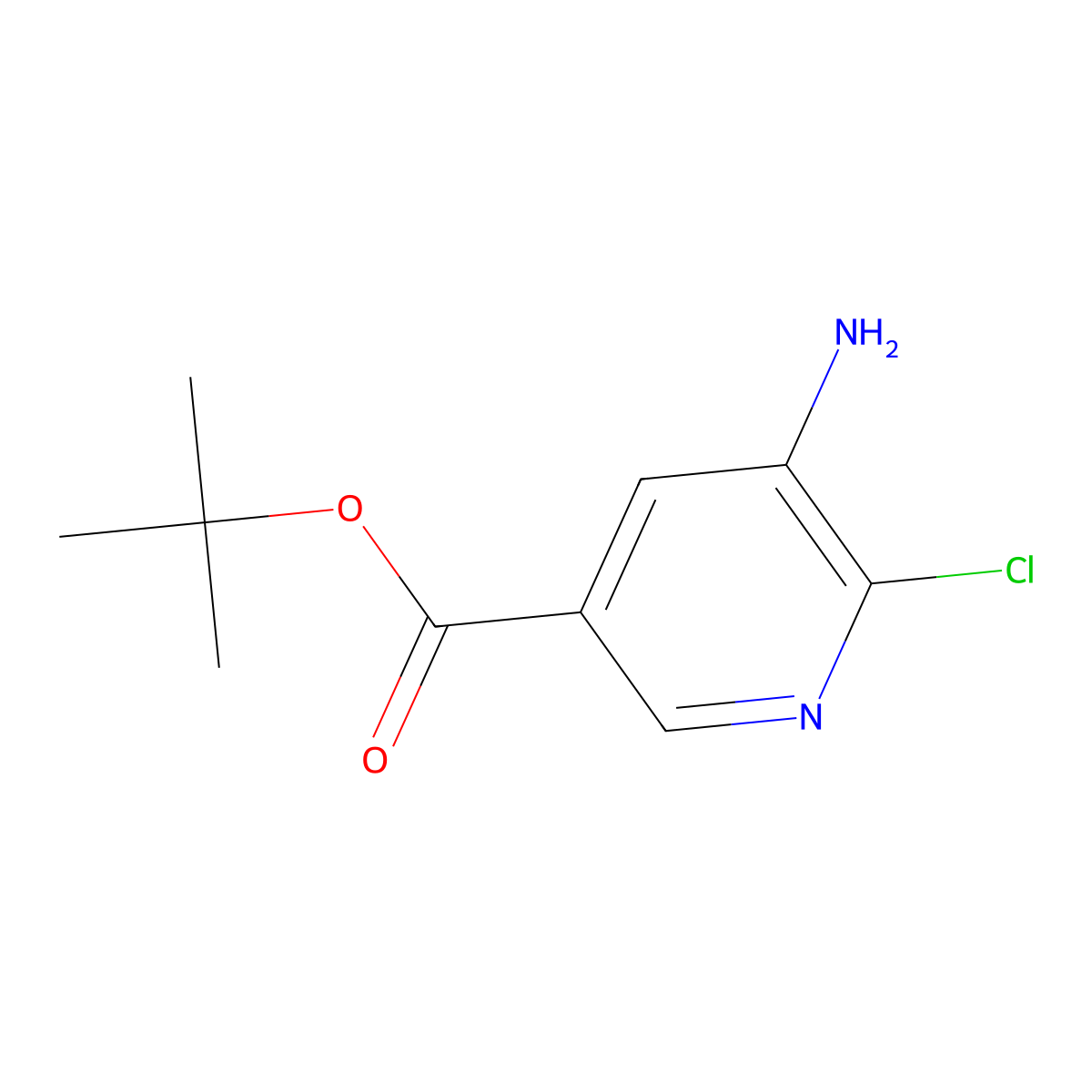 Tert-butyl 5-amino-6-chloropyridine-3-carboxylate molecular structure, CAS 2248268-21-3