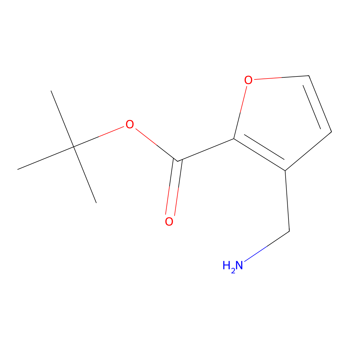 Tert-butyl 3-(aminomethyl)furan-2-carboxylate molecular structure, CAS 2248268-46-2