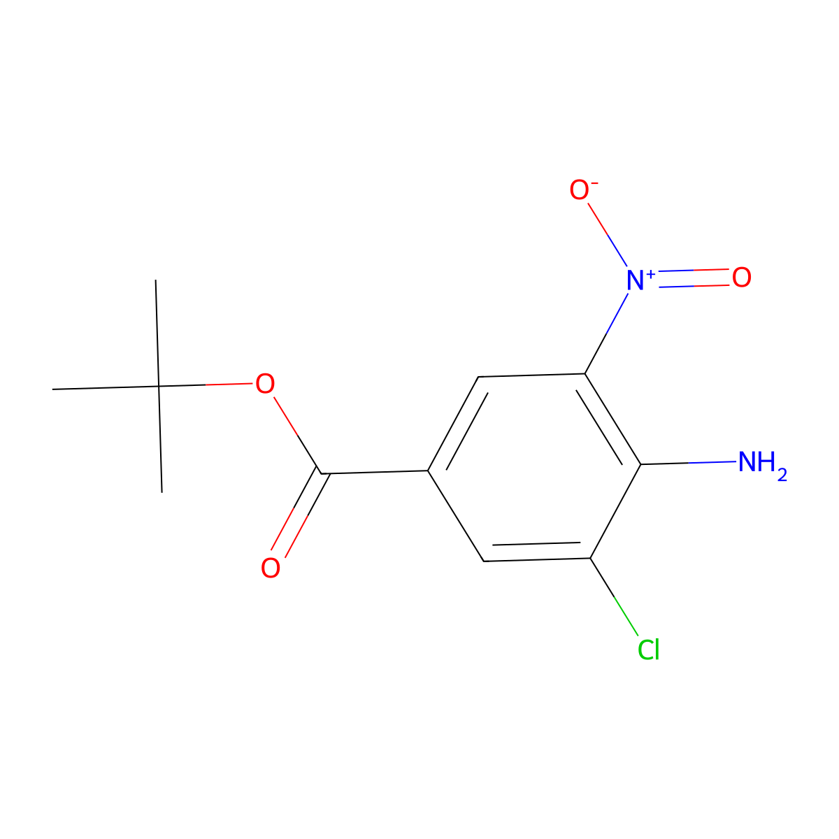 Tert-butyl 4-amino-3-chloro-5-nitrobenzoate molecular structure, CAS 2248269-69-2