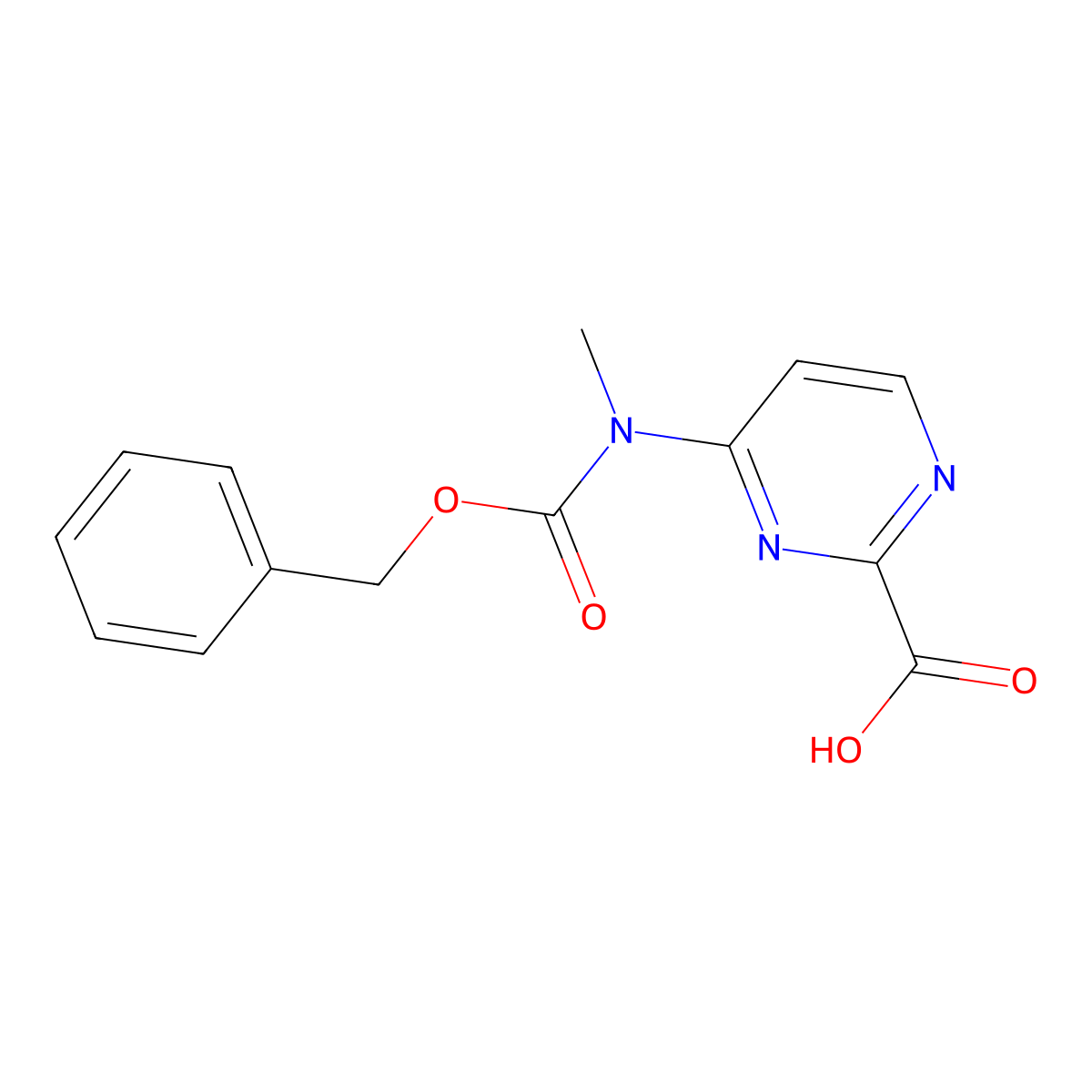 4-{[(Benzyloxy)carbonyl](methyl)amino}pyrimidine-2-carboxylic acid molecular structure, CAS 2248270-47-3