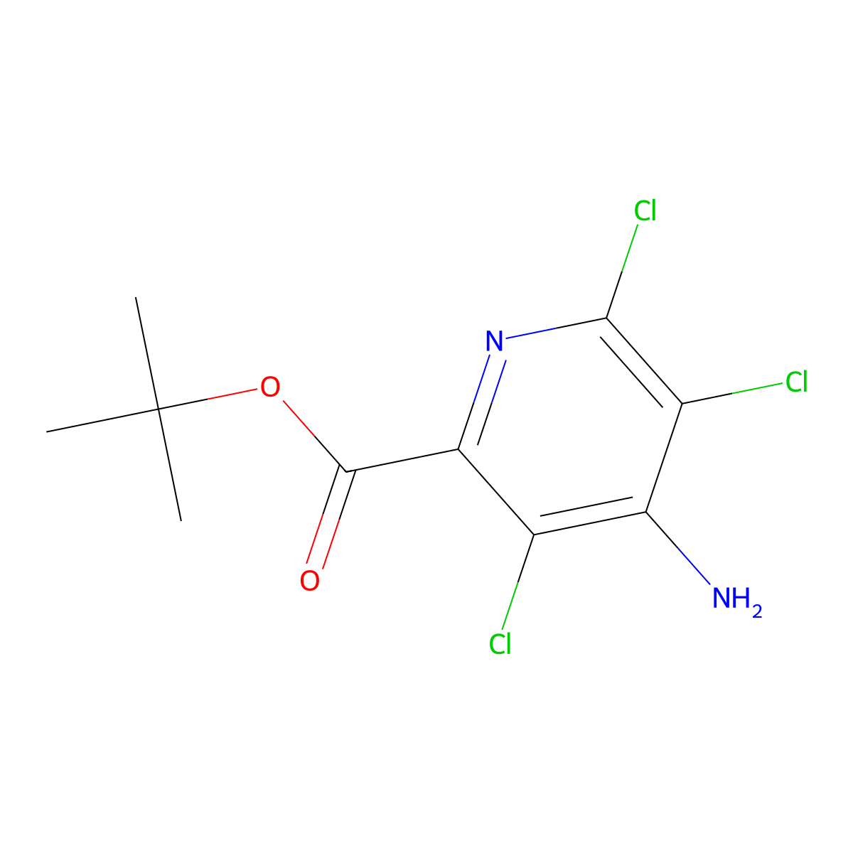 Tert-butyl 4-amino-3,5,6-trichloropyridine-2-carboxylate molecular structure, CAS 2248270-71-3