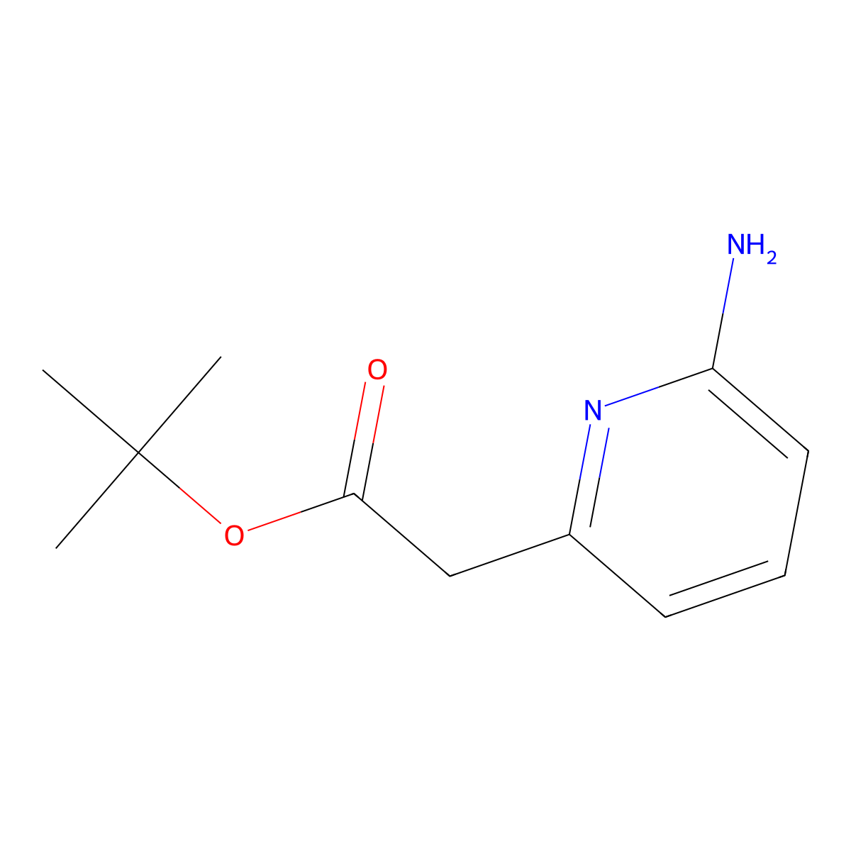 Tert-butyl 2-(6-aminopyridin-2-yl)acetate molecular structure, CAS 2248270-98-4