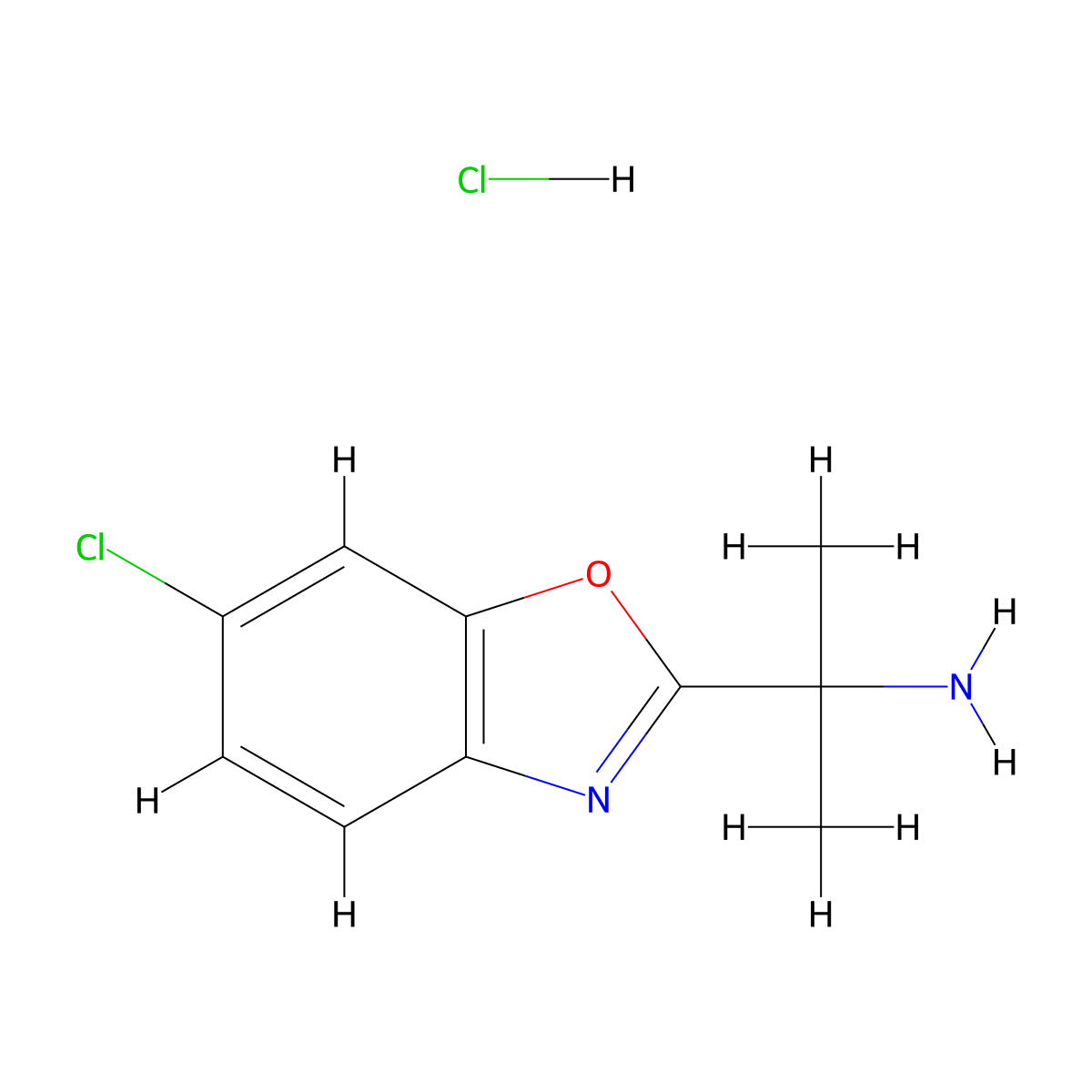 2-(6-Chloro-1,3-benzoxazol-2-yl)propan-2-amine hydrochloride molecular structure, CAS 2248271-08-9