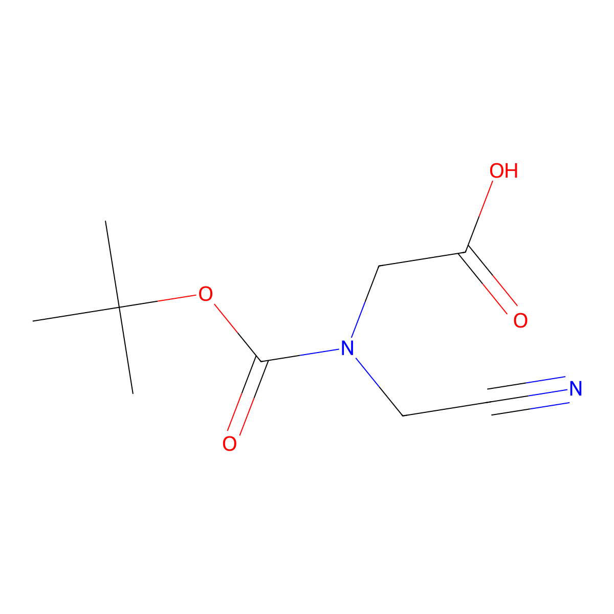 2-{[(Tert-butoxy)carbonyl](cyanomethyl)amino}acetic acid molecular structure, CAS 2248271-79-4