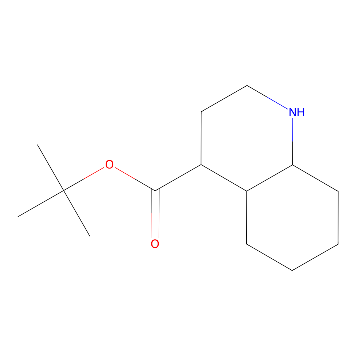 Tert-butyl decahydroquinoline-4-carboxylate molecular structure, CAS 2248272-11-7