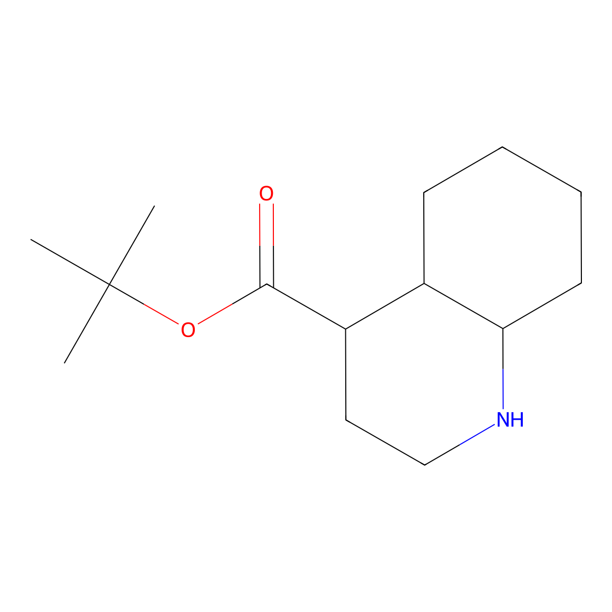 Tert-butyl decahydroquinoline-4-carboxylate molecular structure, CAS 2248272-11-7