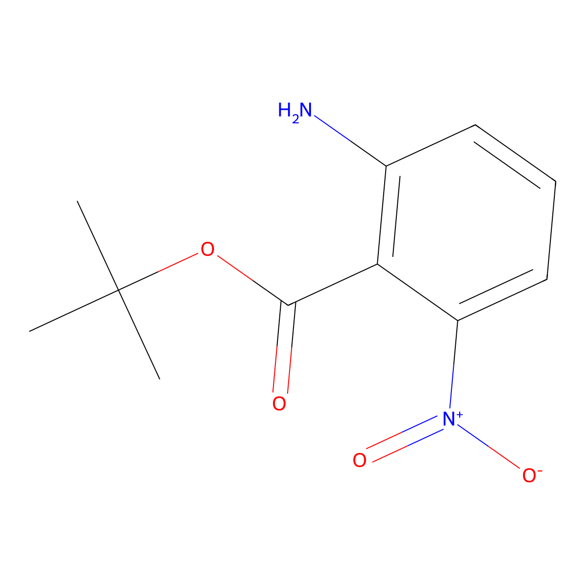 Tert-butyl 2-amino-6-nitrobenzoate molecular structure, CAS 2248272-88-8