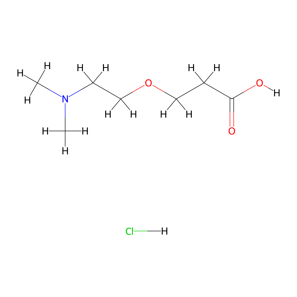 3-(2-(Dimethylamino)ethoxy)propanoic acid hydrochloride molecular structure, CAS 2248272-99-1