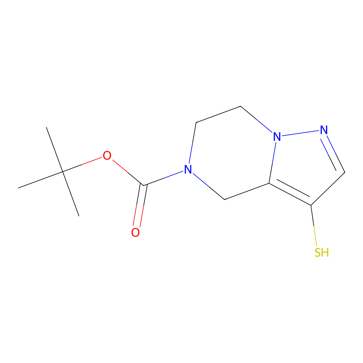 tert-Butyl 3-mercapto-6,7-dihydropyrazolo[1,5-a]pyrazine-5(4H)-carboxylate molecular structure, CAS 2248273-11-0
