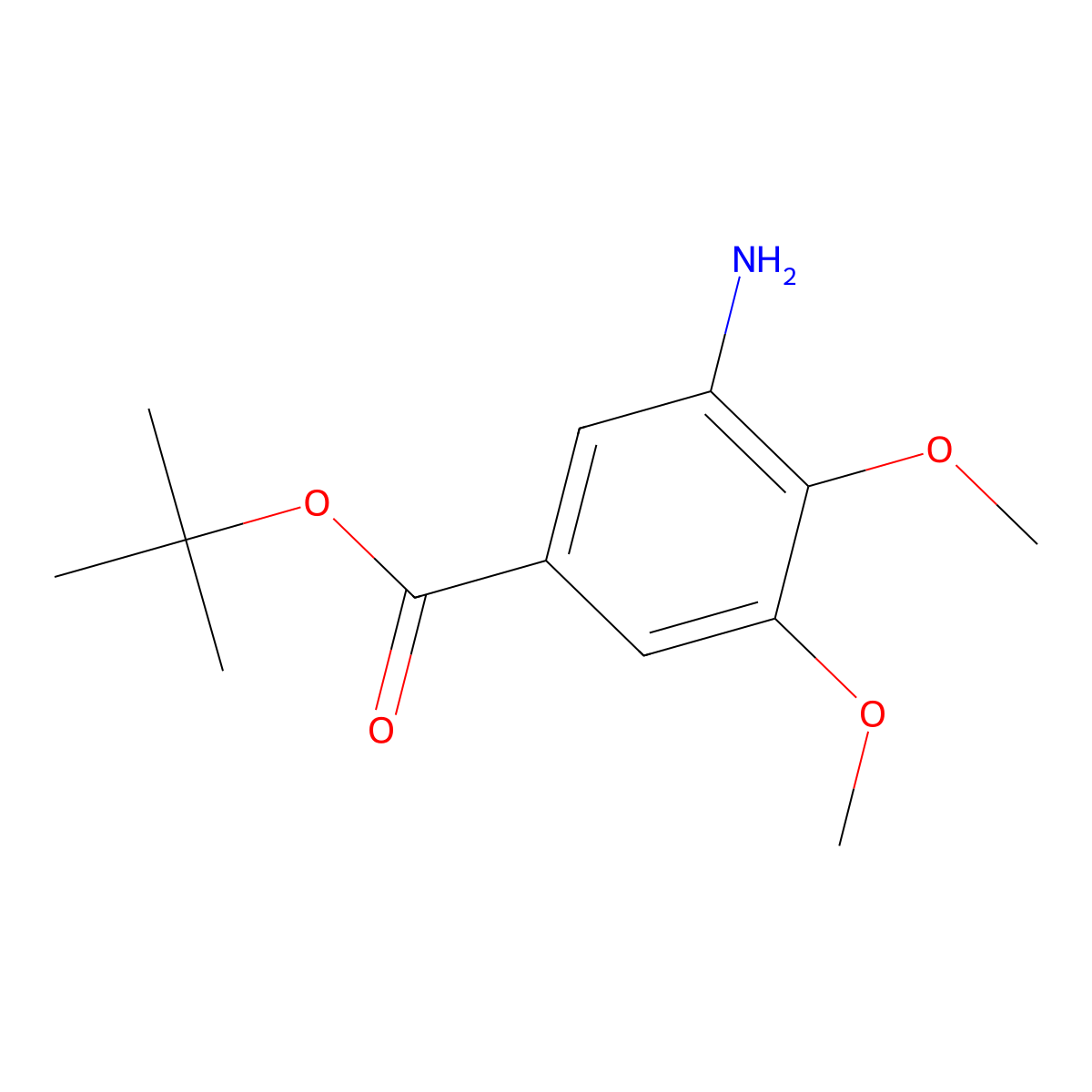 Tert-butyl 3-amino-4,5-dimethoxybenzoate molecular structure, CAS 2248273-45-0