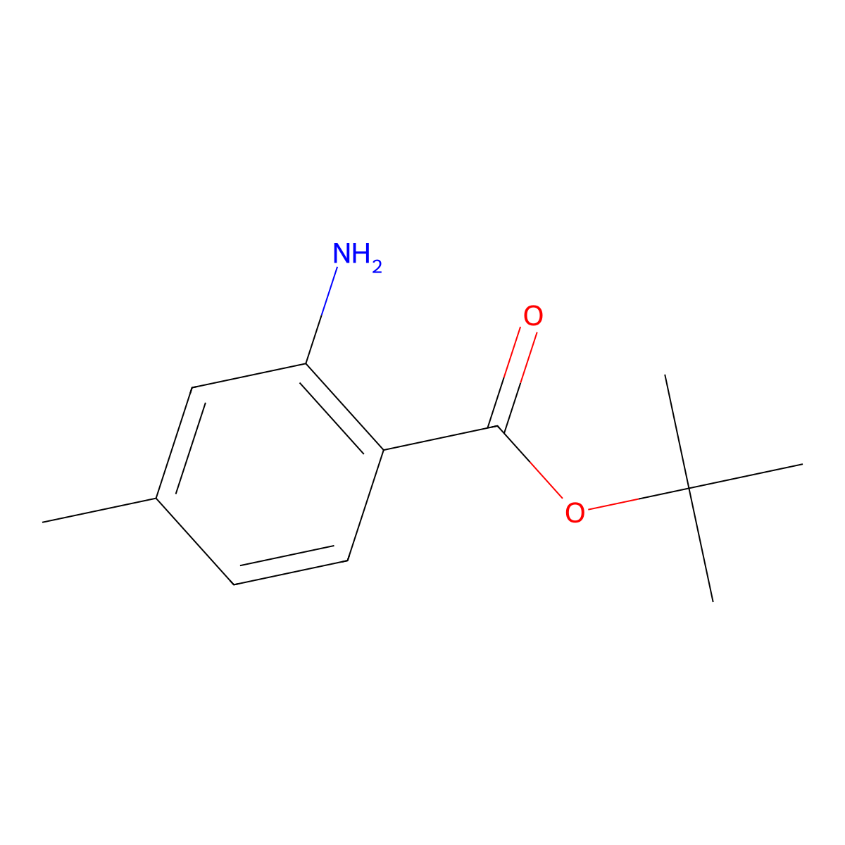 Tert-butyl 2-amino-4-methylbenzoate molecular structure, CAS 2248273-75-6