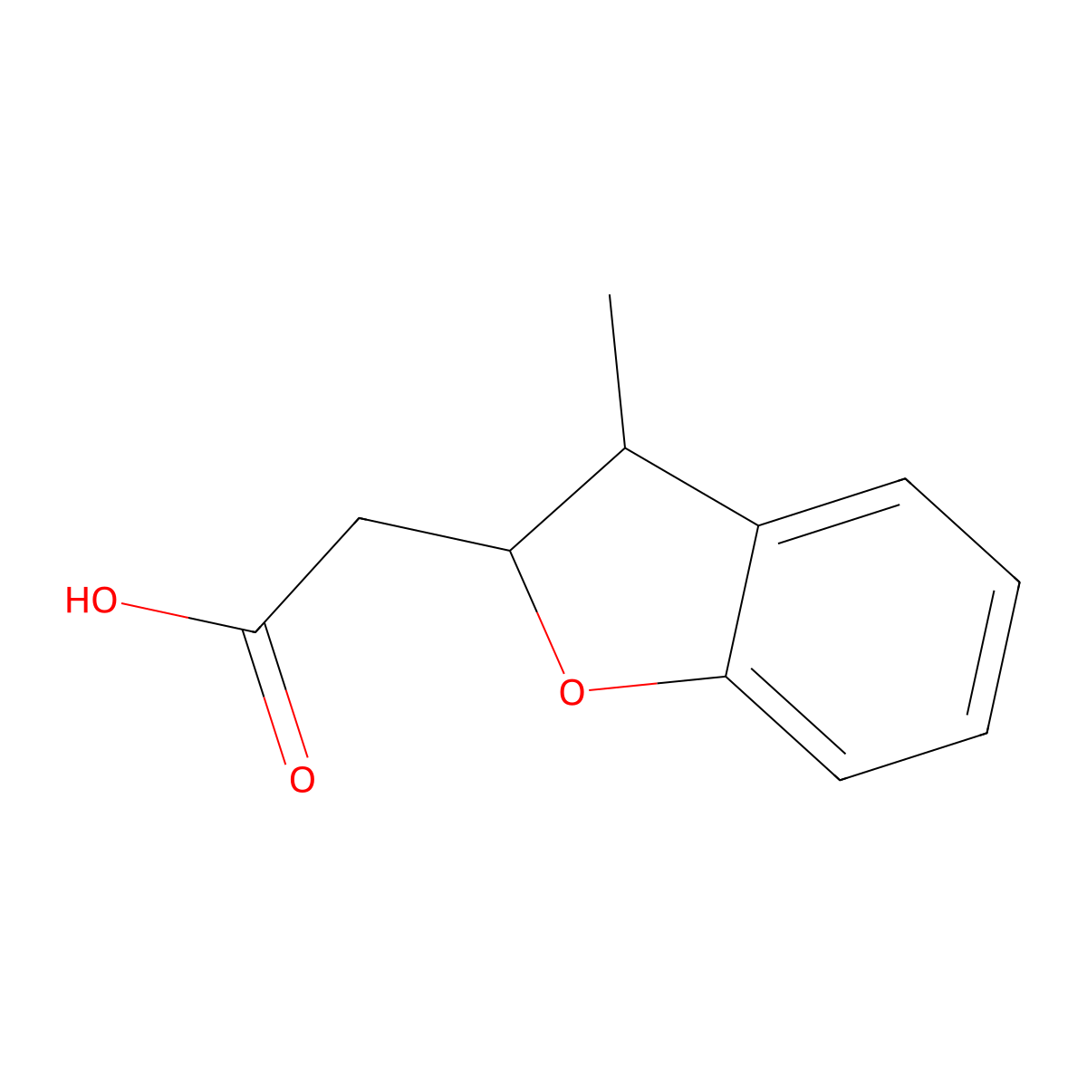rac-2-((2R,3R)-3-methyl-2,3-dihydro-1-benzofuran-2-yl)acetic acid molecular structure, CAS 2248273-92-7