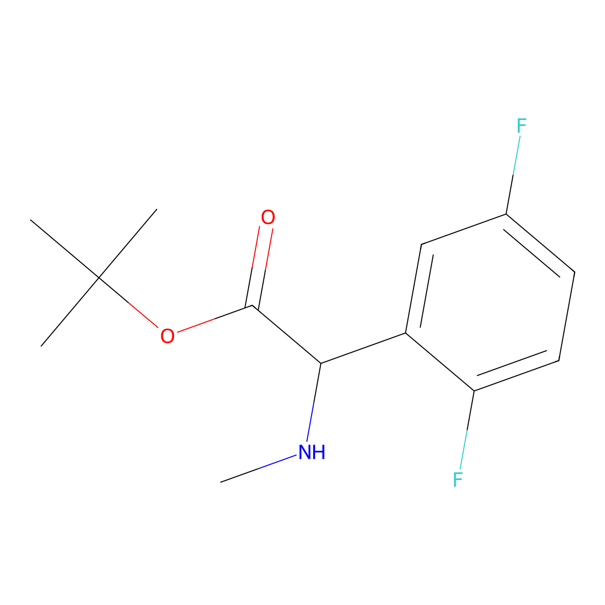 Tert-butyl 2-(2,5-difluorophenyl)-2-(methylamino)acetate molecular structure, CAS 2248274-11-3