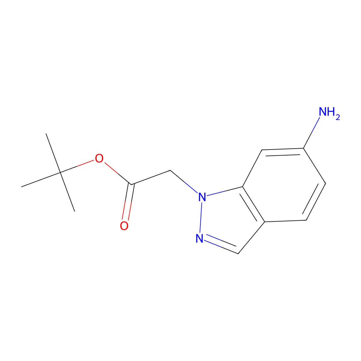 tert-butyl 2-(6-amino-1H-indazol-1-yl)acetate molecular structure, CAS 2248274-12-4