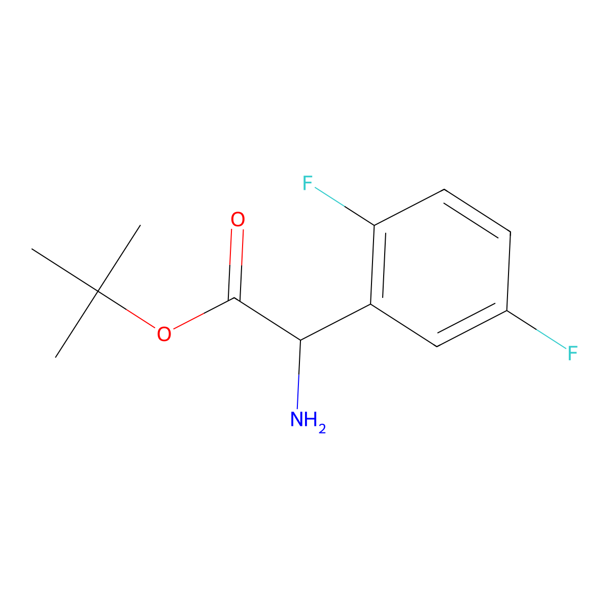 Tert-butyl 2-amino-2-(2,5-difluorophenyl)acetate molecular structure, CAS 2248274-16-8