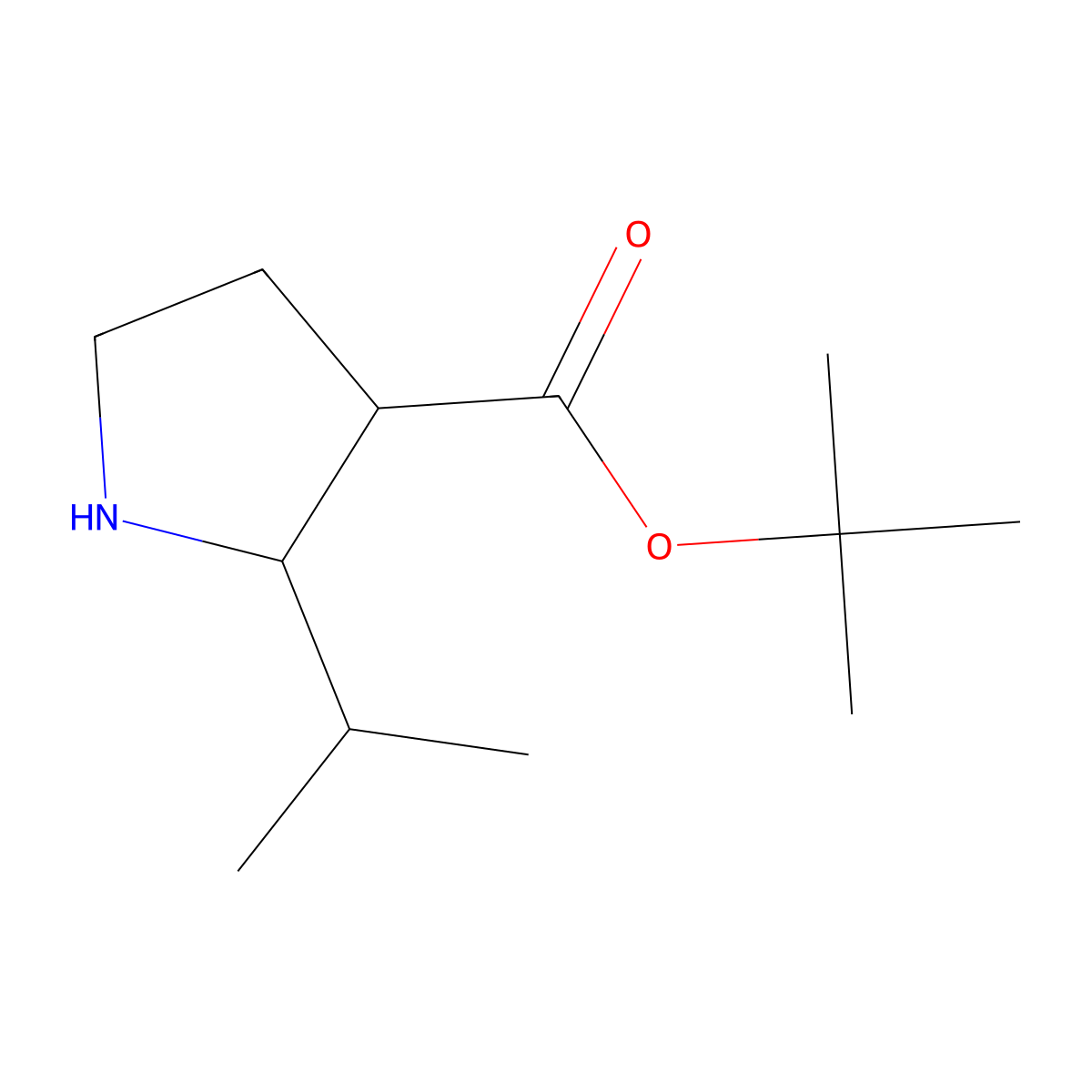 Tert-butyl 2-(propan-2-yl)pyrrolidine-3-carboxylate molecular structure, CAS 2248274-56-6