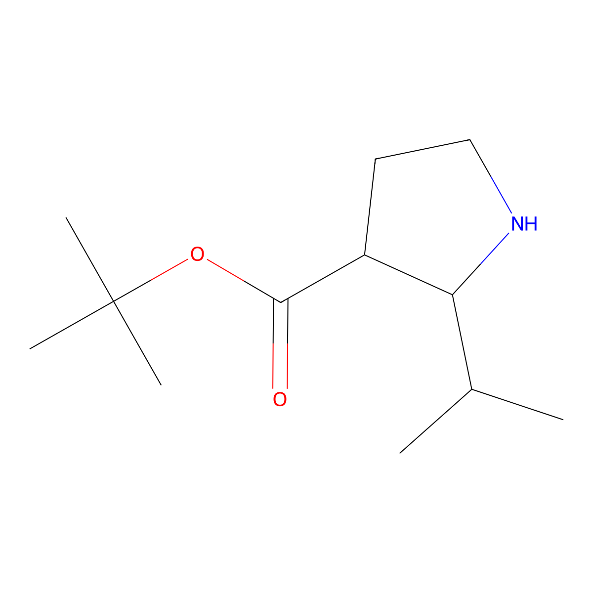 Tert-butyl 2-(propan-2-yl)pyrrolidine-3-carboxylate molecular structure, CAS 2248274-56-6