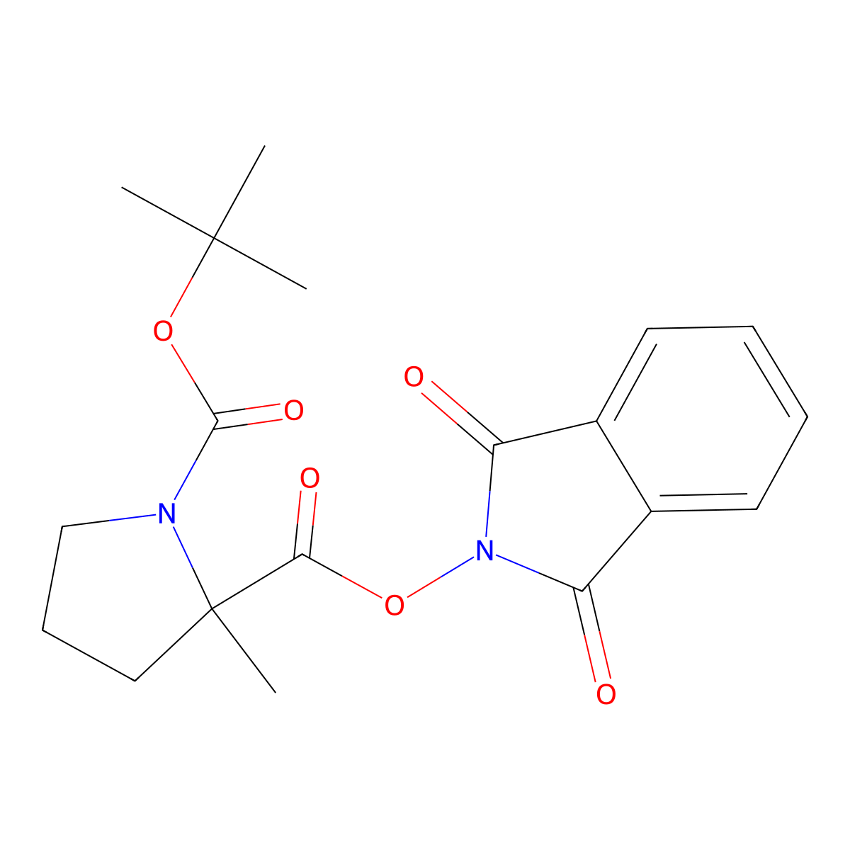 1-tert-butyl 2-(1,3-dioxo-2,3-dihydro-1H-isoindol-2-yl) 2-methylpyrrolidine-1,2-dicarboxylate molecular structure, CAS 2248275-42-3