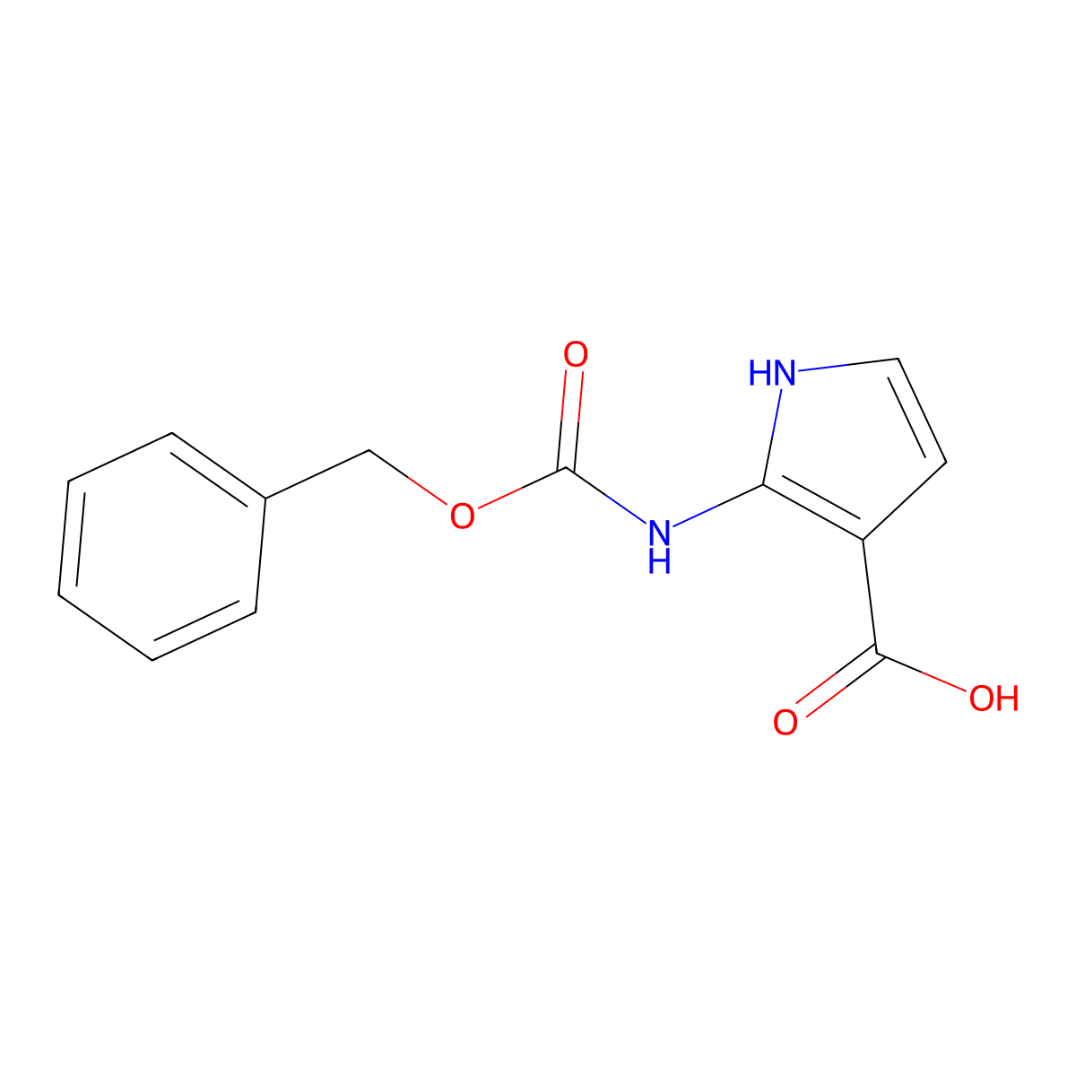 2-{[(benzyloxy)carbonyl]amino}-1H-pyrrole-3-carboxylic acid molecular structure, CAS 2248275-45-6