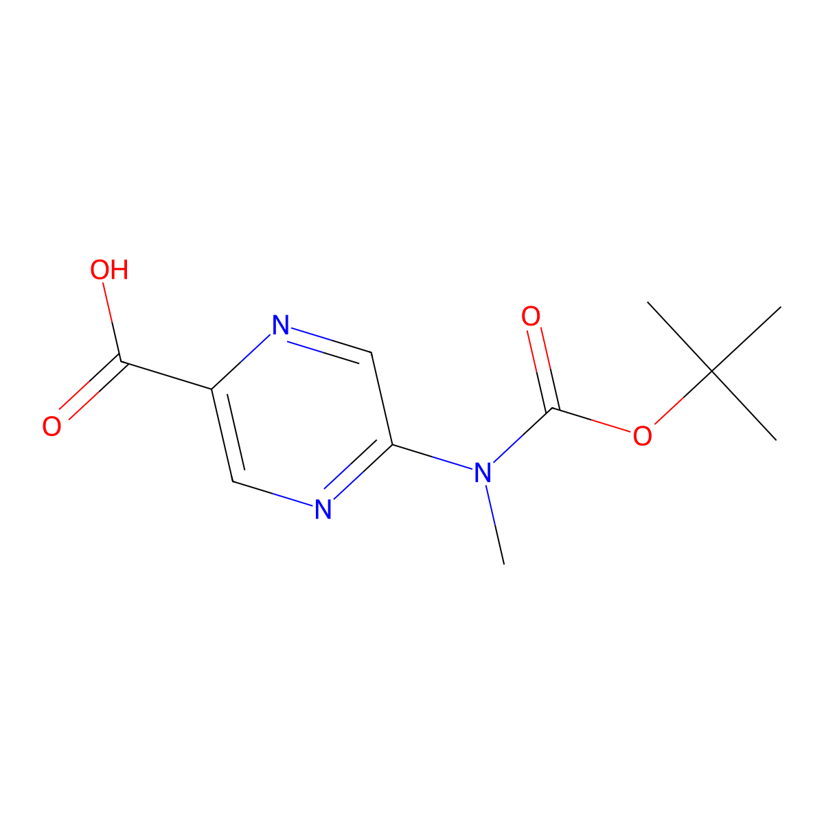 5-{[(Tert-butoxy)carbonyl](methyl)amino}pyrazine-2-carboxylic acid molecular structure, CAS 2248275-64-9