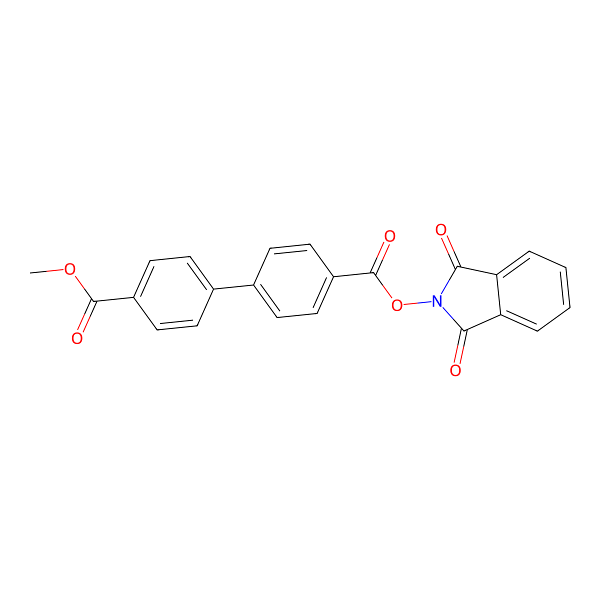 methyl 4-(4-{[(1,3-dioxo-2,3-dihydro-1H-isoindol-2-yl)oxy]carbonyl}phenyl)benzoate molecular structure, CAS 2248276-10-8
