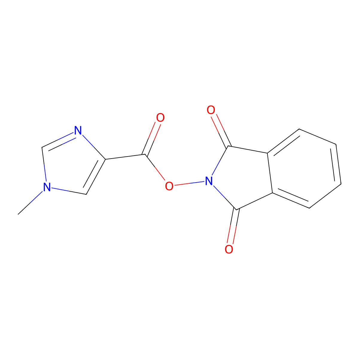 1-Methyl-1H-imidazole-4-carboxylic acid 1,3-dioxo-1,3-dihydro-isoindol-2-yl ester molecular structure, CAS 2248276-35-7
