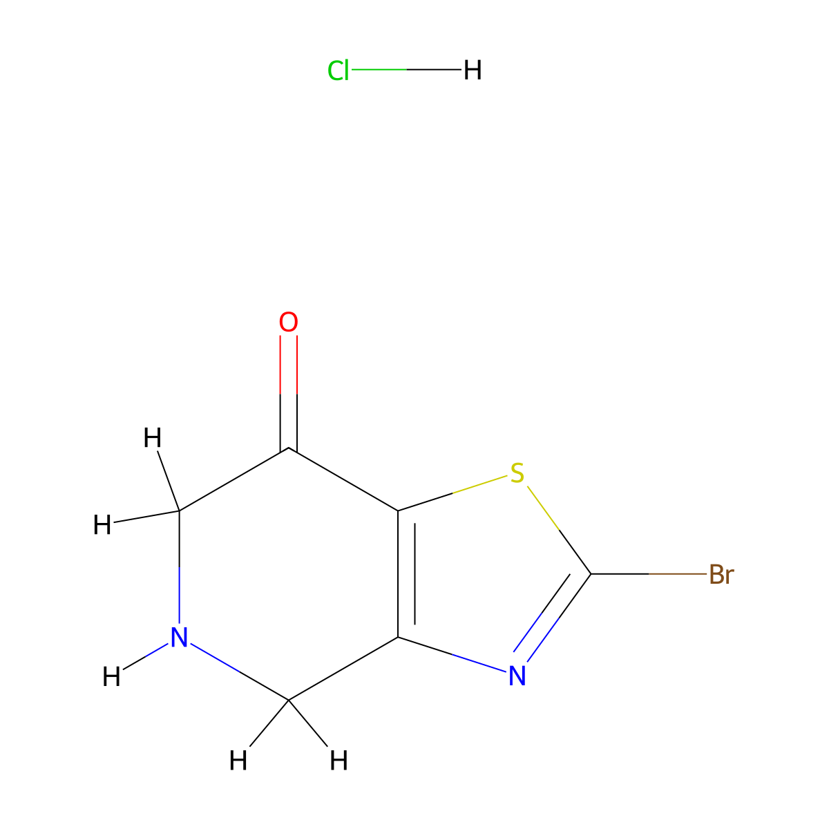 2-bromo-4H,5H,6H,7H-(1,3)thiazolo(4,5-c)pyridin-7-one hydrochloride molecular structure, CAS 2248276-81-3