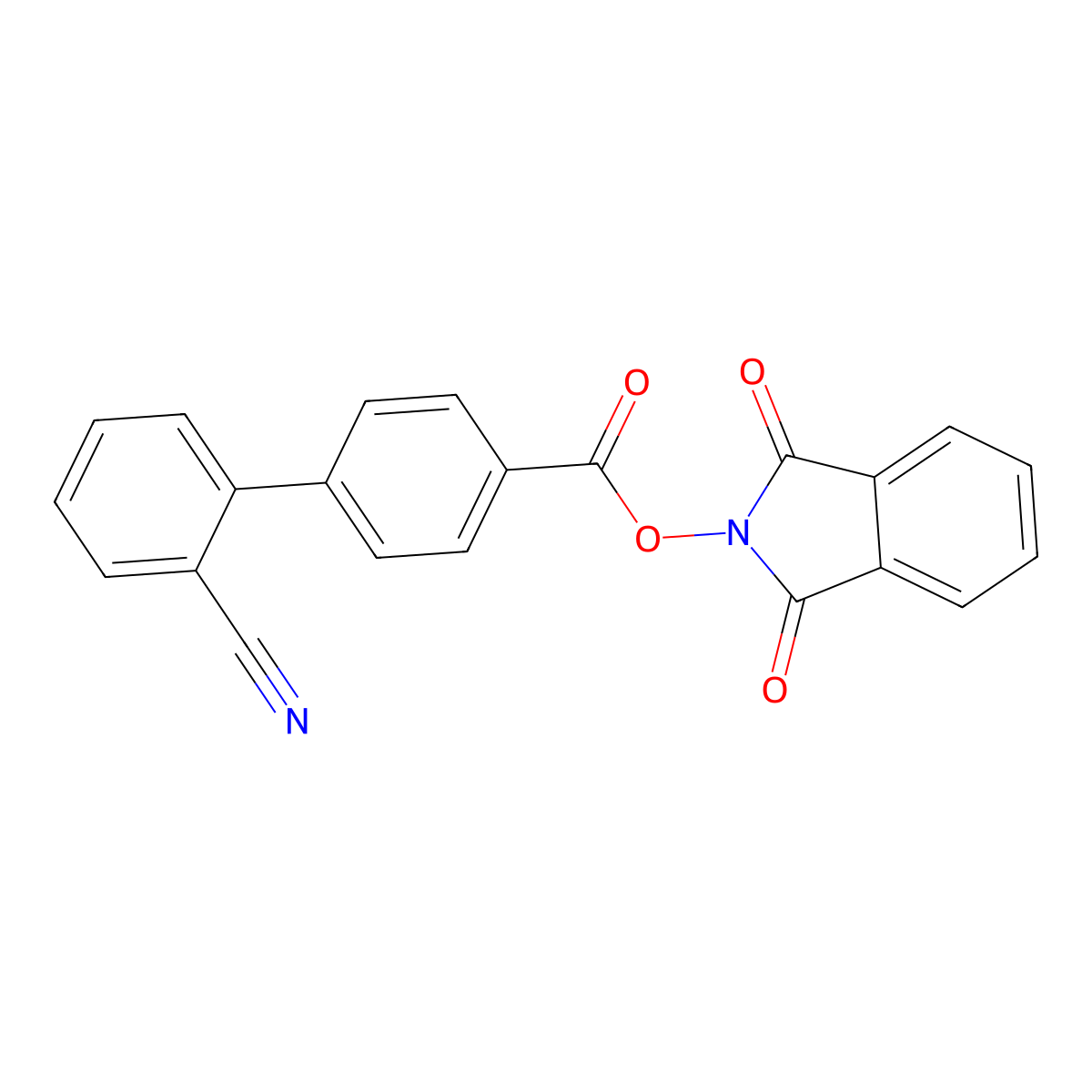 1,3-dioxo-2,3-dihydro-1H-isoindol-2-yl 4-(2-cyanophenyl)benzoate molecular structure, CAS 2248277-05-4