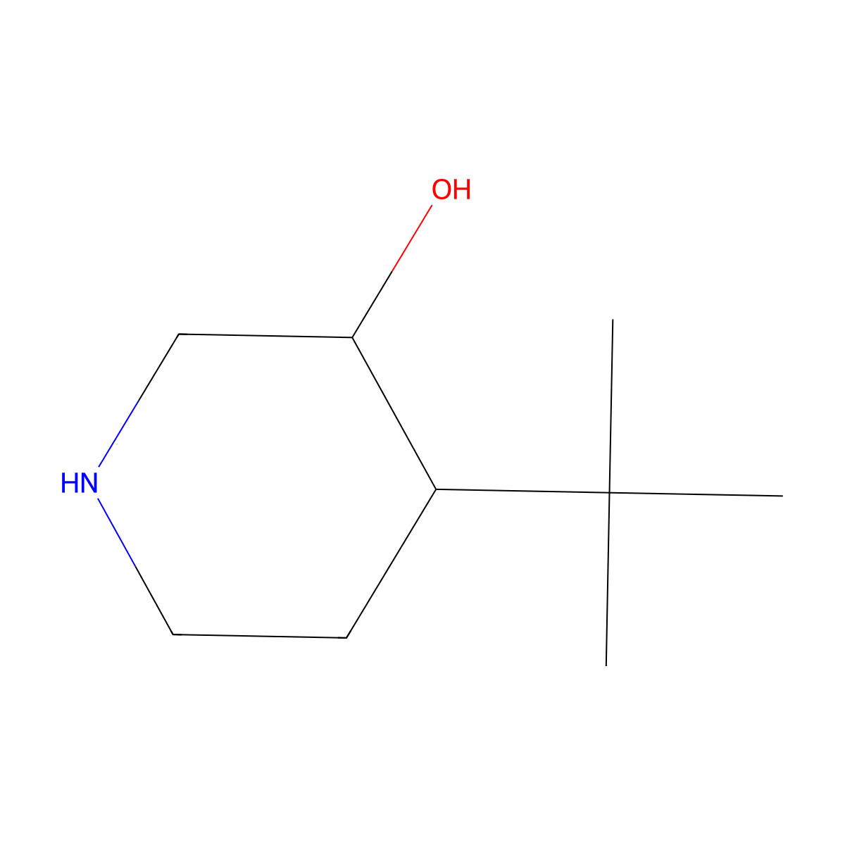 rac-(3R,4R)-4-tert-butylpiperidin-3-ol molecular structure, CAS 2248279-79-8