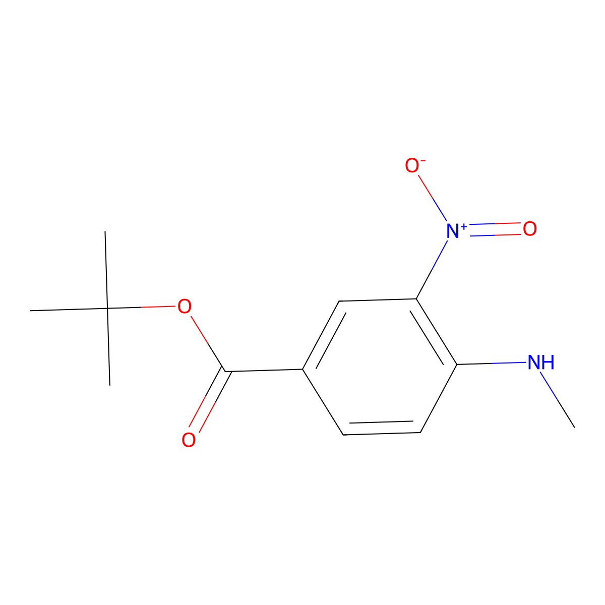 Tert-butyl 4-(methylamino)-3-nitrobenzoate molecular structure, CAS 2248279-96-9