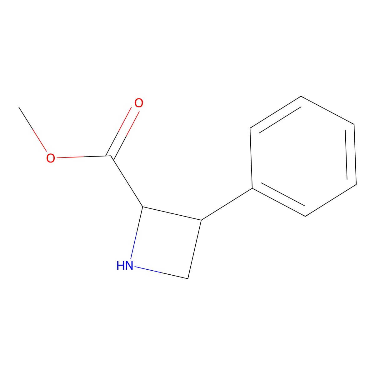 rac-methyl (2R,3R)-3-phenylazetidine-2-carboxylate molecular structure, CAS 2248280-61-5