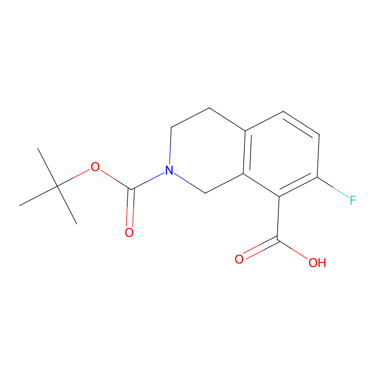 2-[(Tert-butoxy)carbonyl]-7-fluoro-1,2,3,4-tetrahydroisoquinoline-8-carboxylicacid molecular structure, CAS 2248280-85-3