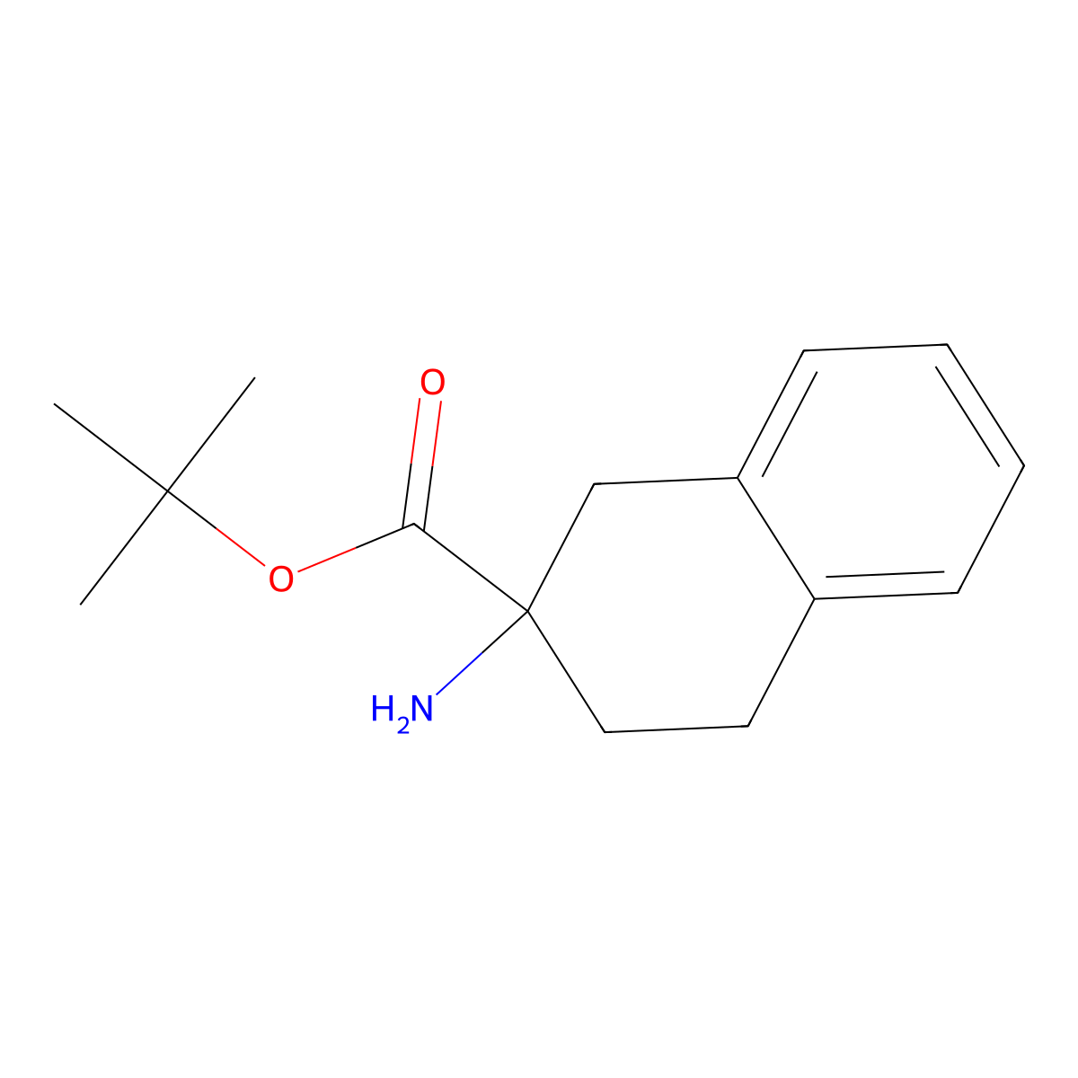 Tert-butyl 2-amino-1,2,3,4-tetrahydronaphthalene-2-carboxylate molecular structure, CAS 2248280-86-4